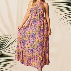 Buddy Love Charlotte Halter Maxi Dress -- Nectar